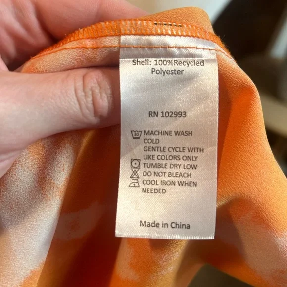 Thakoon Collective Orange Tie Dye Slip Tank - Size 6 - Picture 7 of 9